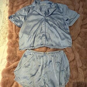 Abercrombie & Fitch Blue Checkered Sleepwear
